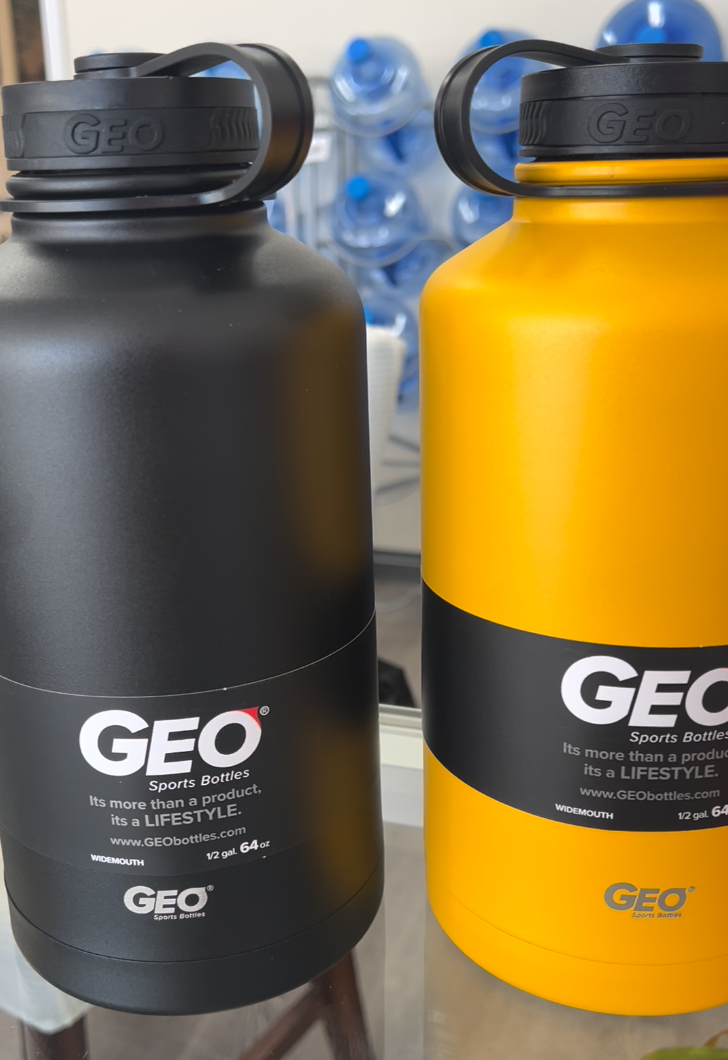 Geo 64oz Stainless Steel Water Bottle