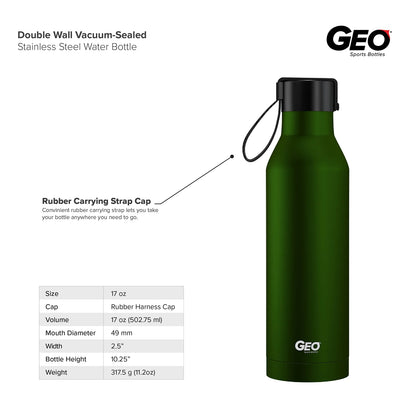 Geo 17oz Stainless Steel Water Bottle