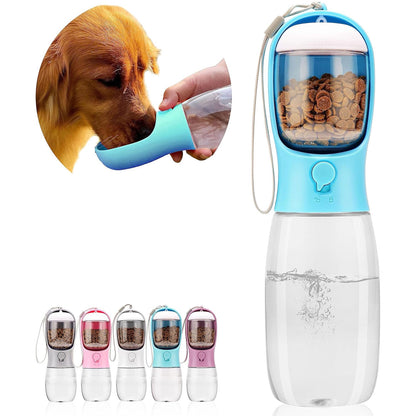 Dog Water Bottle + Food Container