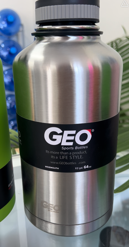 Geo 64oz Stainless Steel Water Bottle