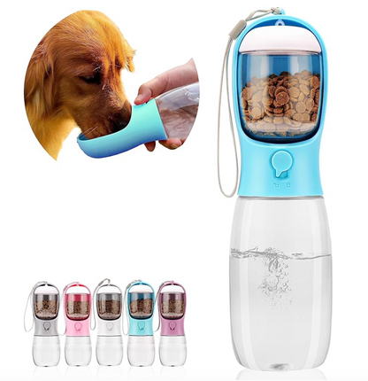 Dog Water Bottle + Food Container