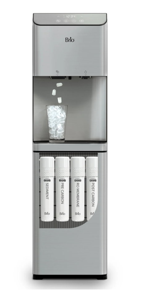 Brio Moderna 4 Stage Reverse Osmosis Bottleless  Tri-temp Water Cooler and Ice Dispenser